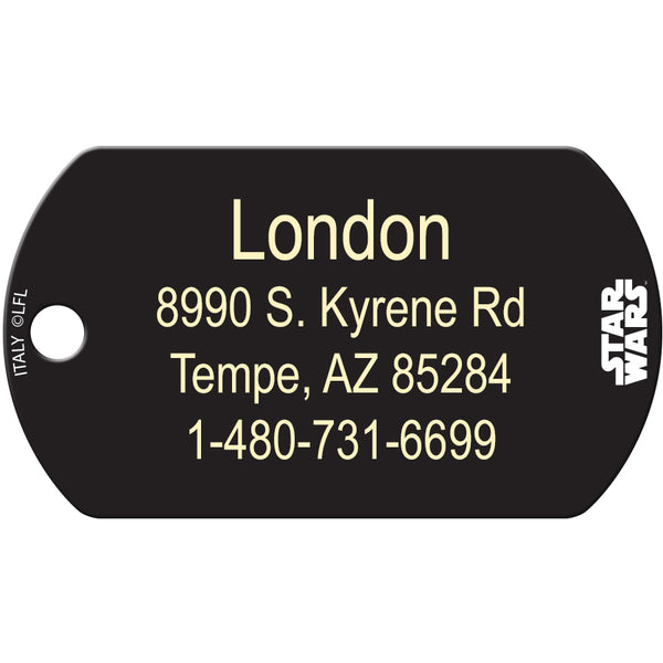 Mandalorian Large Military Star Wars Pet ID Tag