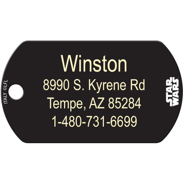 Darth Vader Large Military Star Wars Pet ID Tag