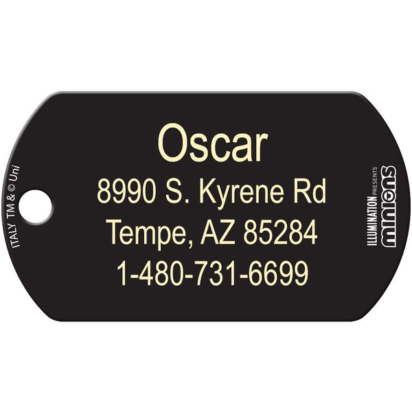 Minion Bob with Teddy Bear Military Pet ID Tag