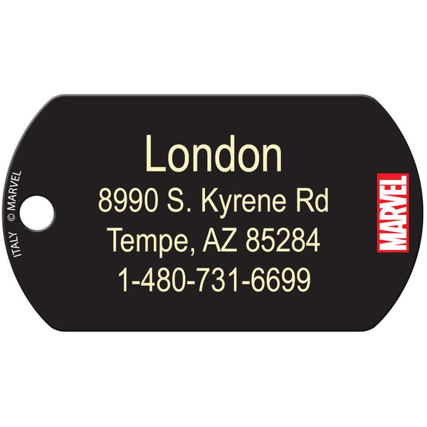 MARVEL Black Panther Spirit Green Pet ID Tag, Large Military