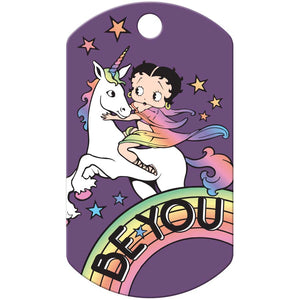 Betty Boop Be You Unicorn Pet ID Tag, Large Military