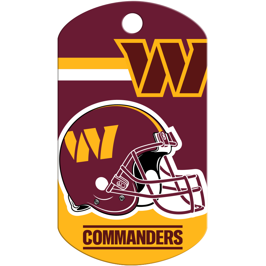 Washington Commanders Dog Tag, Military Shape by Quick-Tag