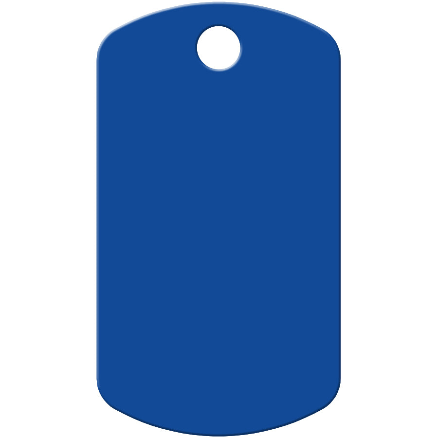 Blue Anodized Aluminum Small Military Pet ID Tag