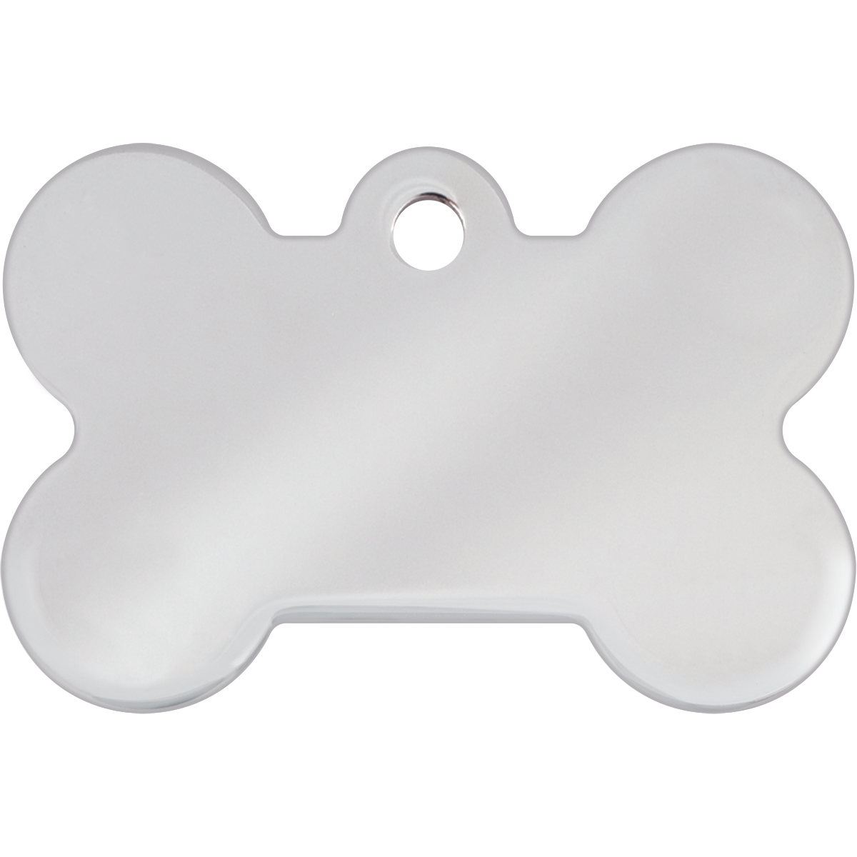 Blue Metal Bone Shaped Dog Tag Ring Isolated White Stock Photo by
