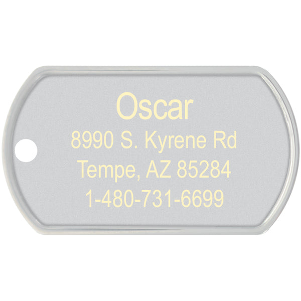 Mountain Landscape Raised Edge Military Pet ID Tag