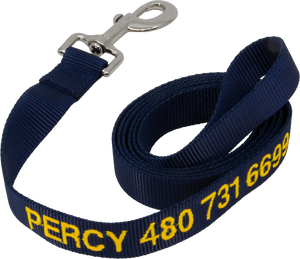 Personalized Nylon Pet Leash Navy Blue