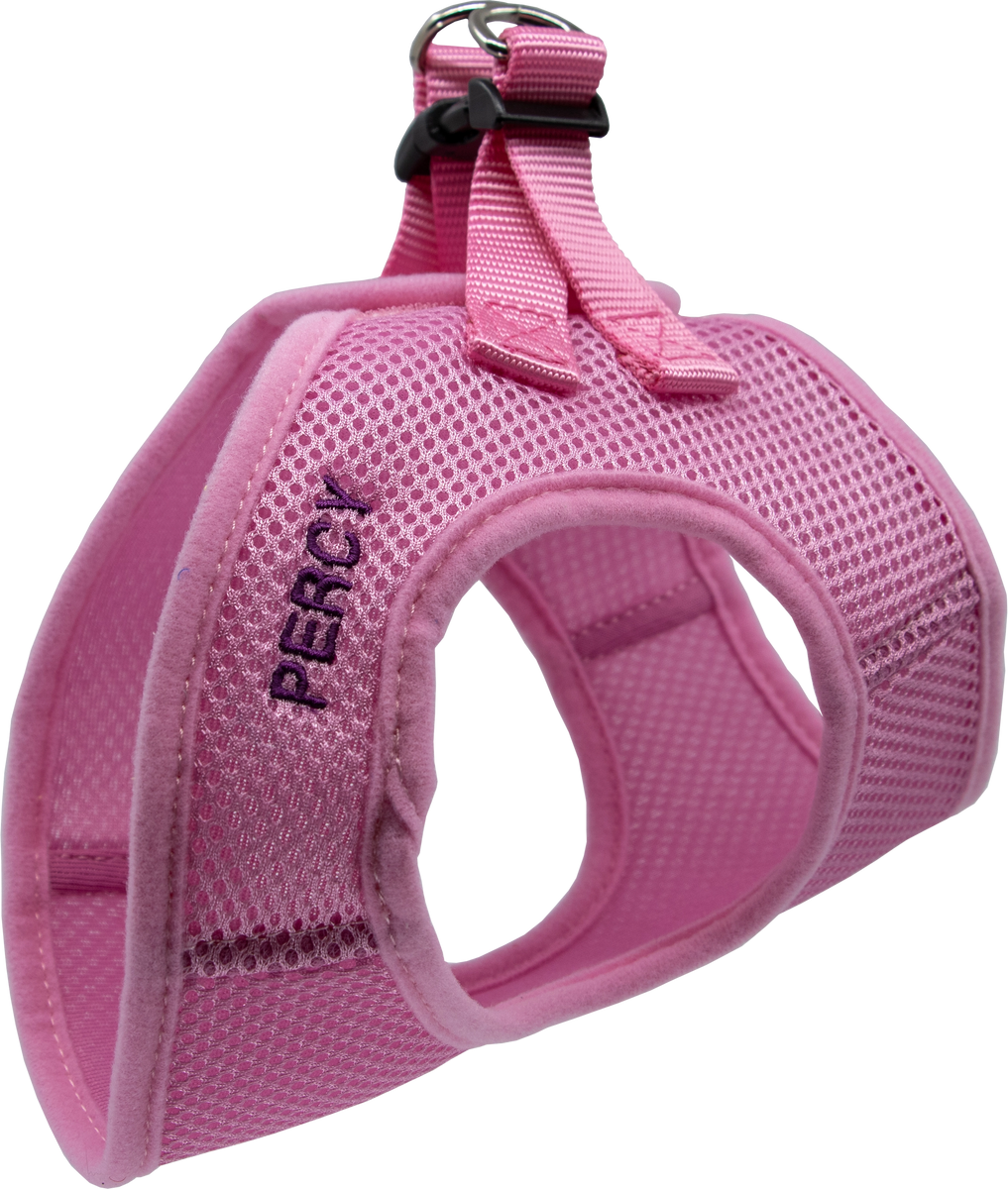 Personalized Mesh Pet Harness Pink Quick Tag Personalized Mesh Pet Harness Pink Quick Tag