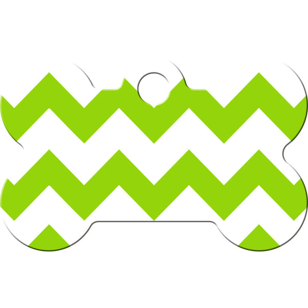 Chevron Dog Tag, Small Bone