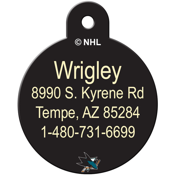 San Jose Sharks Pet ID Tag for Dogs and Cats