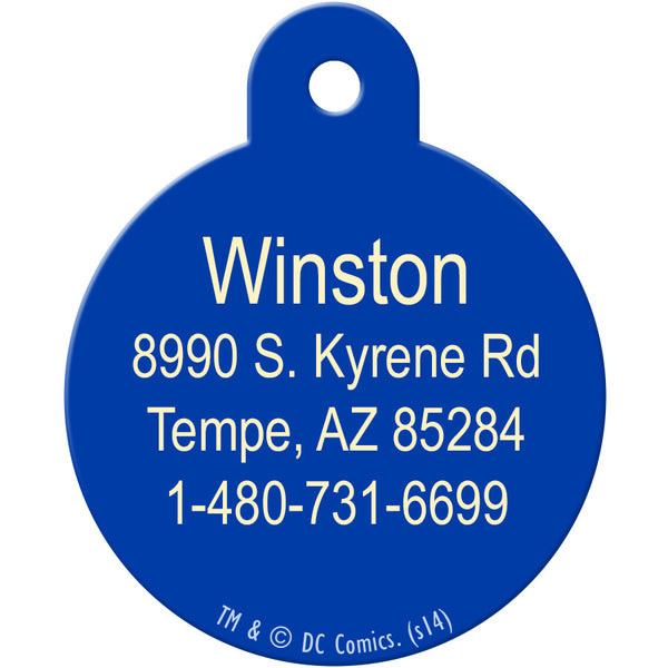 Superman Logo Large Circle Pet ID Tag