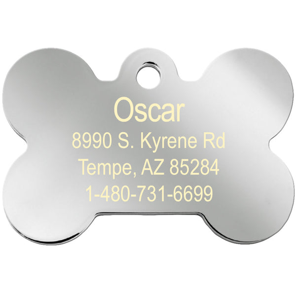 Scotish Flag Dog Tag, Medium Bone