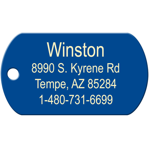 Puerto Rico Flag Dog Tag, Military Shape