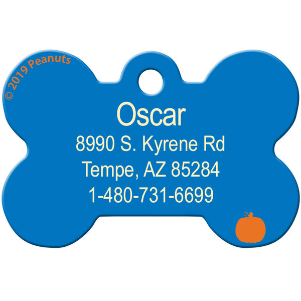 Snoopy Boo Dog Tag, Medium Bone