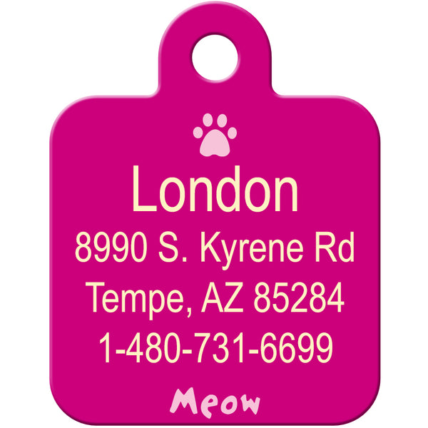 Meow Cat ID Tag