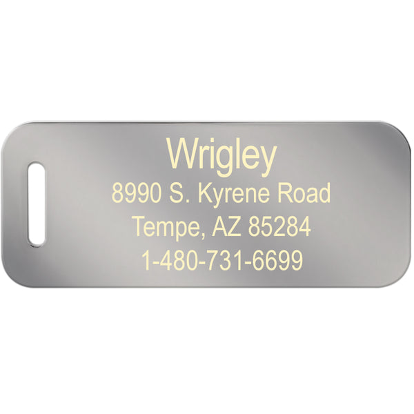 Plated Luggage ID Tags