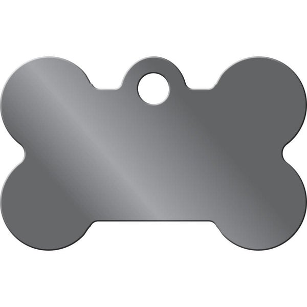 Small Bone Shape Dog Tag with Plated Brass Front Back