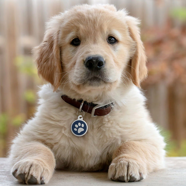 Large Dog Tag with Paw Print
