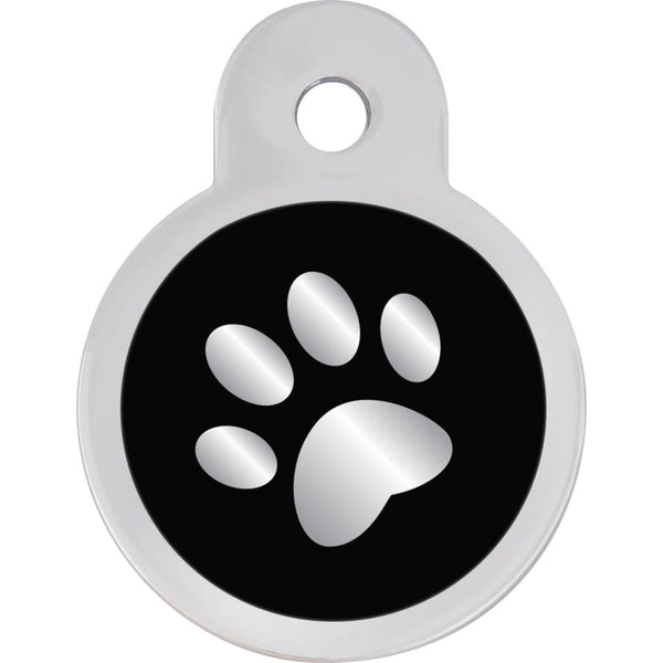 Small Dog Tag with Paw Print
