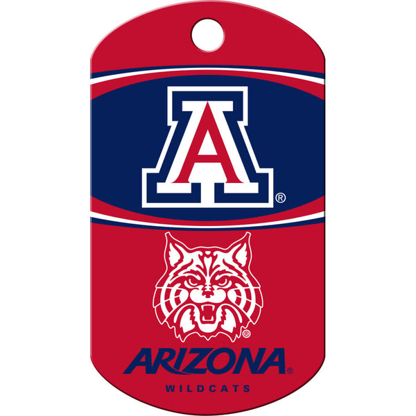 Arizona Wildcats Dog Tag, Military Shape