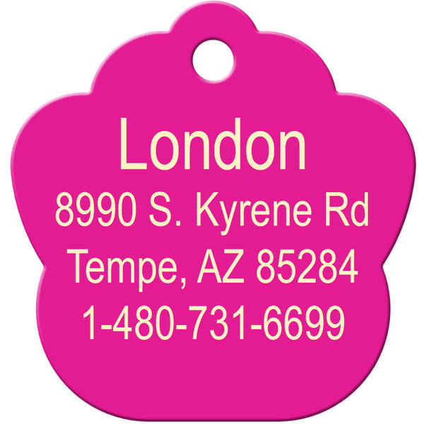 Paw Shape Pet ID Tag, Large