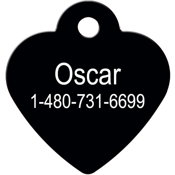 Crystal Heart Shape Pet Tag, Lightweight