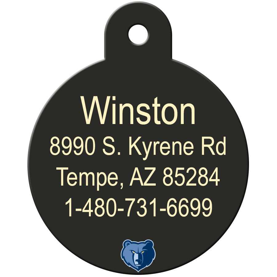 Memphis Grizzlies Pet ID Tag for Dogs and Cats