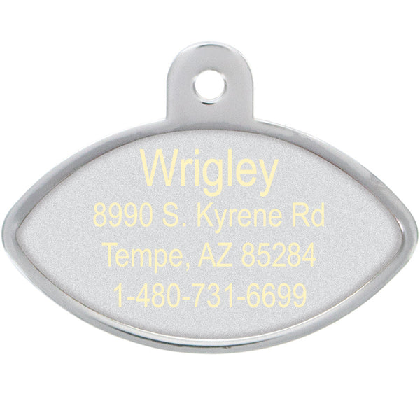 Washington Commanders Pet ID Tag, Football Shape