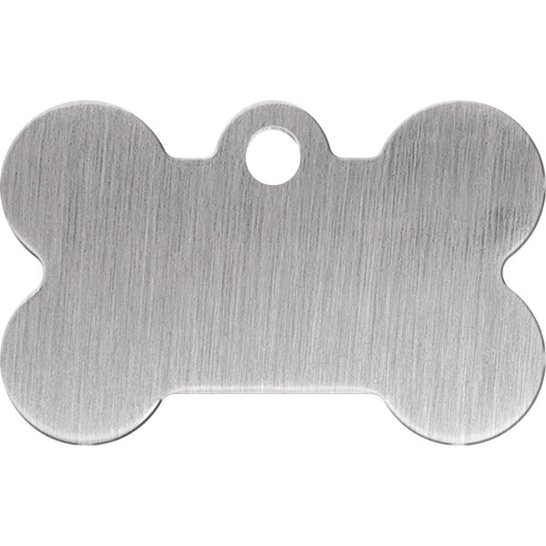 Small Bone Shape Dog Tag with Plated Brass