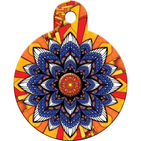 Phil Lewis Magpie Mandala Dog Tag, Large Circle