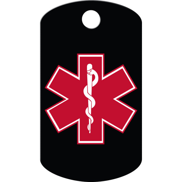 Medical ID Pet Tag, Military Shape