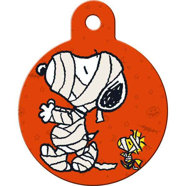 Snoopy Mummy Dog Tag, Large Circle