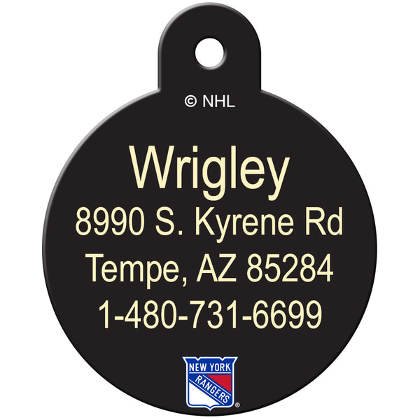 New York Rangers Pet ID Tag for Dogs and Cats