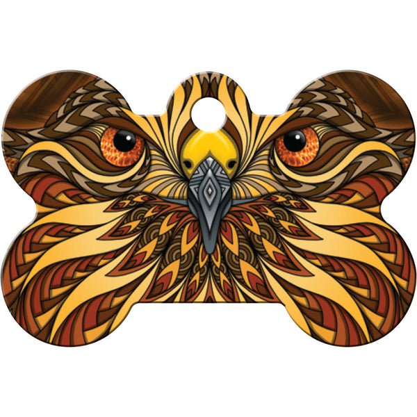 Phil Lewis Red-tailed Hawk Dog Tag, Medium Bone