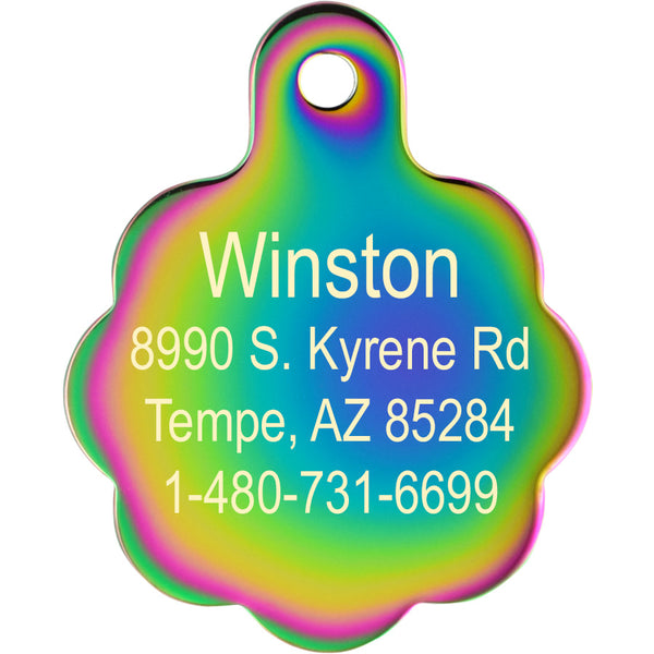 Flower Shape Dog Tag