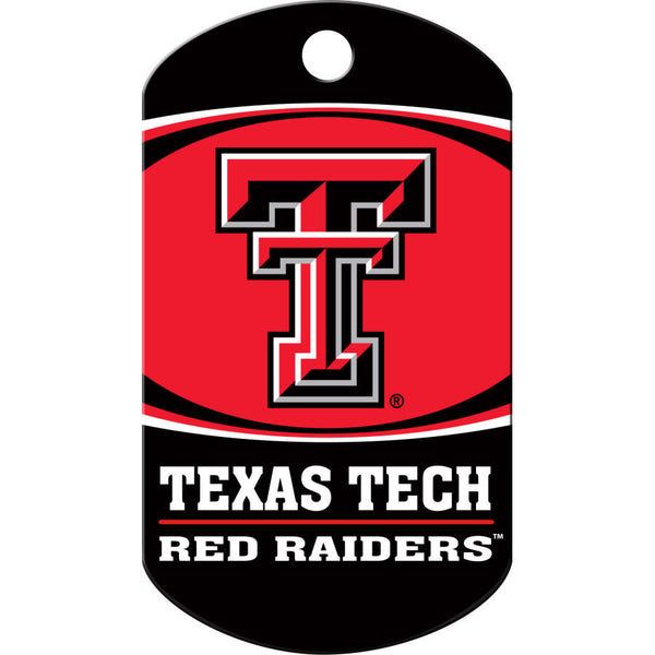 Texas Tech Red Raiders Dog Tag, Military Shape