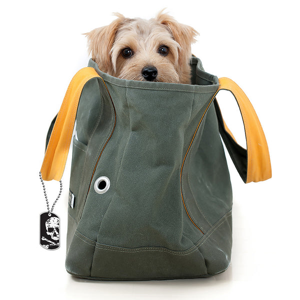 Skull and Crossbones Dog Tag, Military Shape