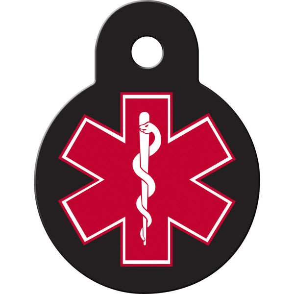 Medical ID Pet Tag, Small Circle