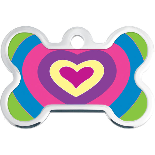 Rainbow Pattern Dog Tag