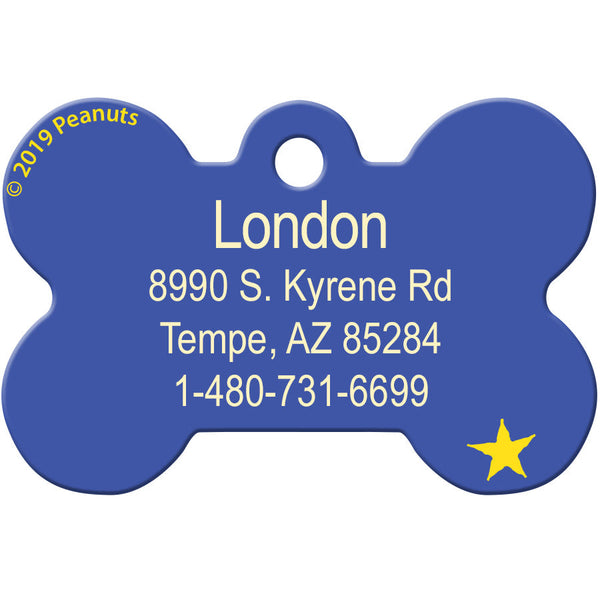 Peanuts Gang Dog Tag, Medium Bone
