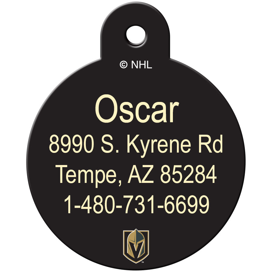 Las Vegas Golden Knights Pet ID Tag for Dogs and Cats