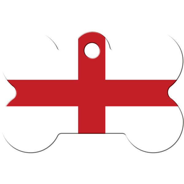 Britain Flag Dog Tag, Medium Bone