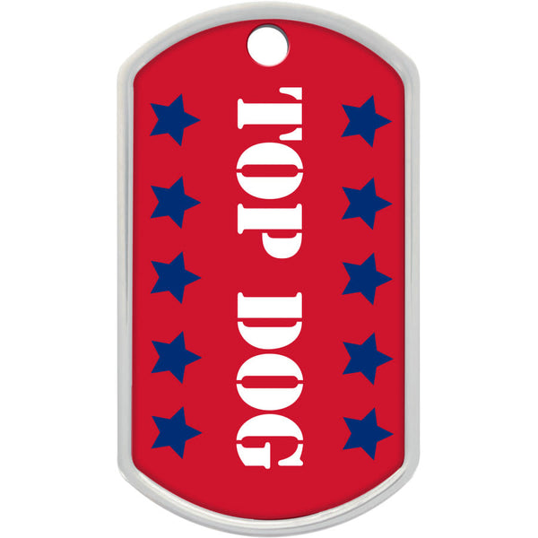 Top Dog Dog Tag, Military Shape