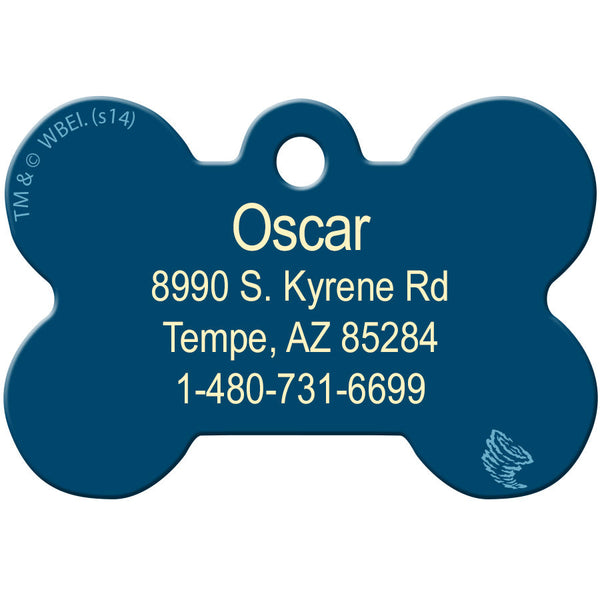 Tazmanian Devil Dog Tag, Medium Bone