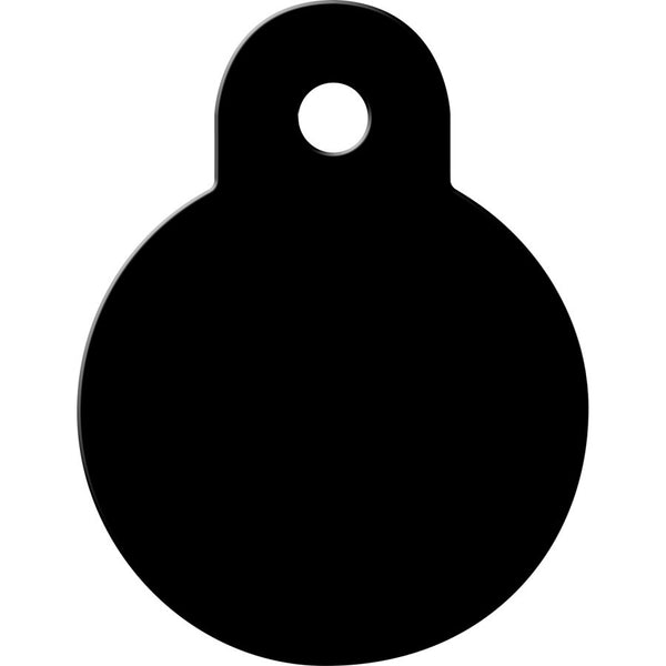 Small Circle Pet Tag Front Back