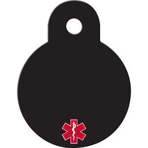 Medical ID Pet Tag Small Circle Size 13 in