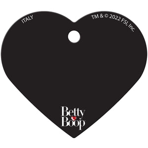 Betty Boop Pet ID Tag, Large  Rainbow Stripe Heart