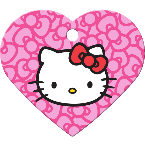 Hello Kitty Pet Tag Pink Large Heart Tag