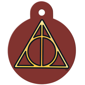 Large Circle Harry Potter Deathly Hallows, Pet ID Tag
