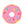 Pink Donut Pet ID Tag, Large Circle