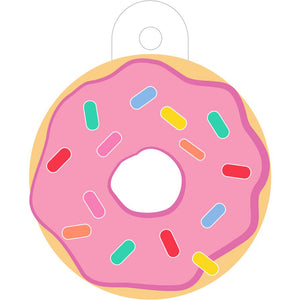Pink Donut Pet ID Tag, Large Circle